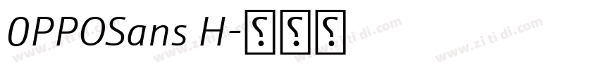 0PPOSans H字体转换